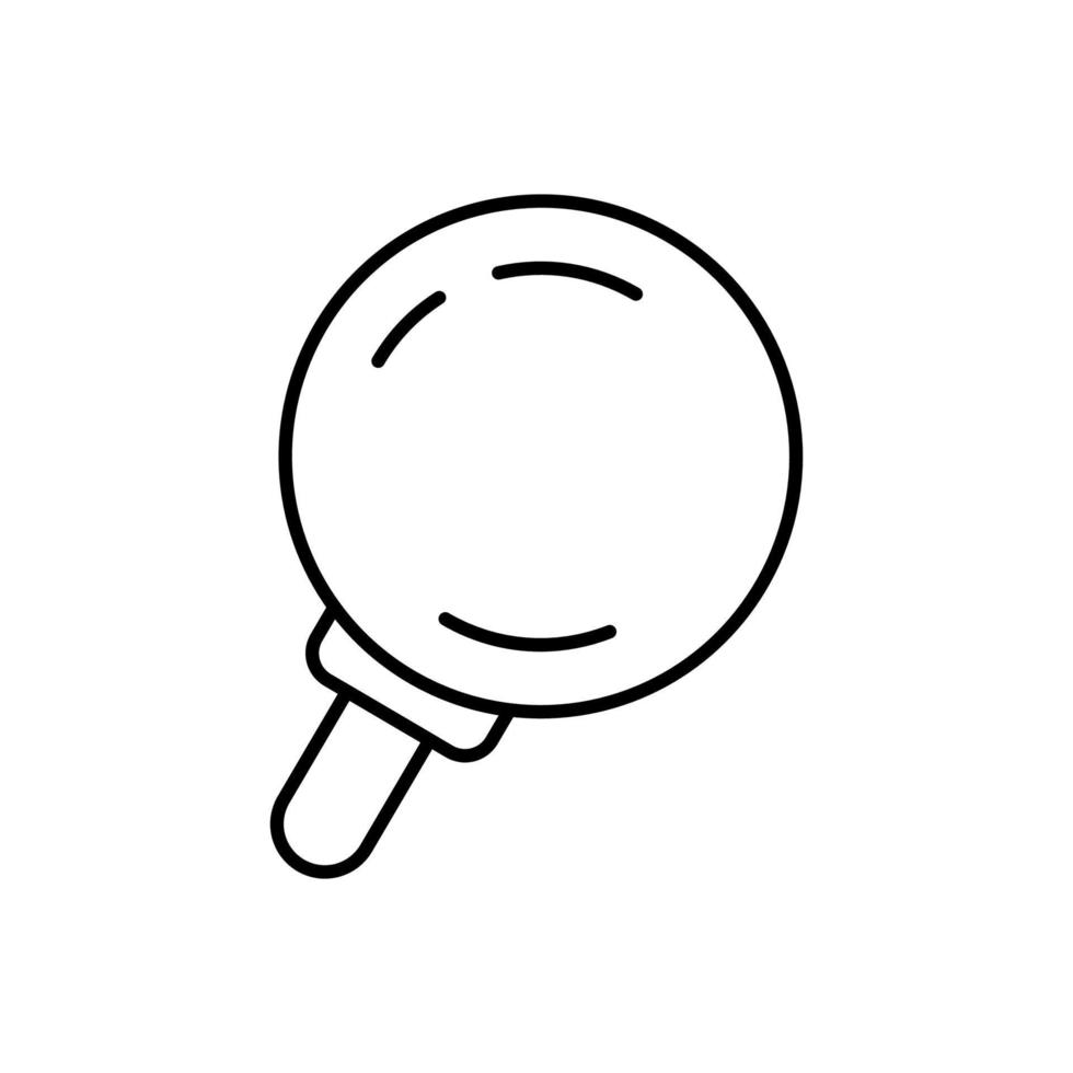 icône de ligne isolée de loupe. trait modifiable. signe vectoriel pour les publicités, les magasins, les magasins, les articles, l'interface utilisateur, les applications, les sites. signe minimaliste dessiné avec une ligne noire