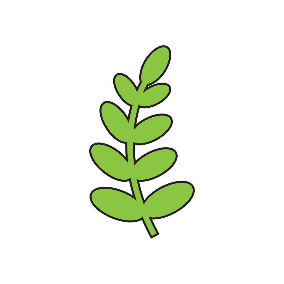feuilles vertes vecteur de logo botanique et conception de symbole