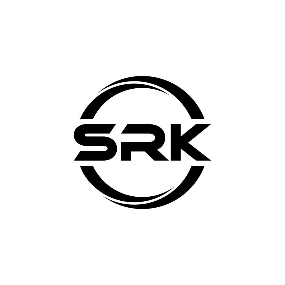 création de logo de lettre srk en illustration. logo vectoriel, dessins de calligraphie pour logo, affiche, invitation, etc. vecteur