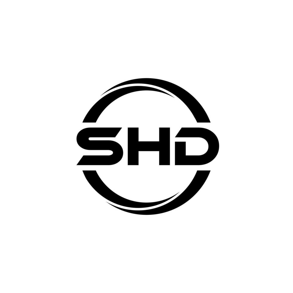 création de logo de lettre shd dans l'illustration. logo vectoriel, dessins de calligraphie pour logo, affiche, invitation, etc. vecteur