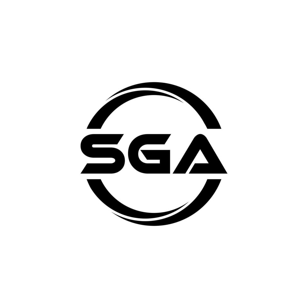 création de logo de lettre sga en illustration. logo vectoriel, dessins de calligraphie pour logo, affiche, invitation, etc. vecteur