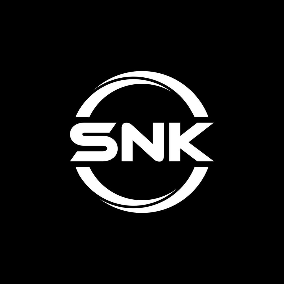 création de logo de lettre snk en illustration. logo vectoriel, dessins de calligraphie pour logo, affiche, invitation, etc. vecteur