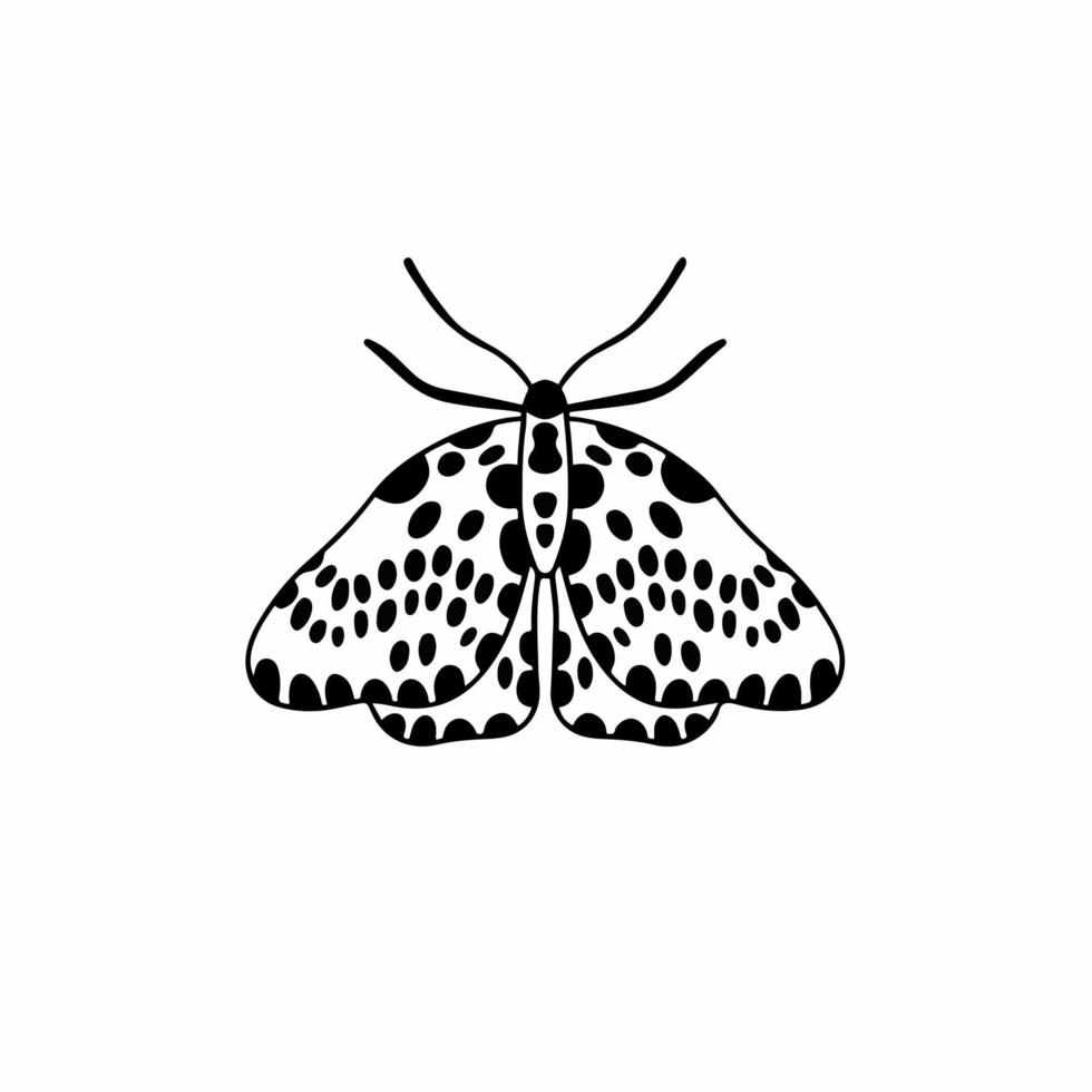 symbole du logo papillon. conception de pochoir. illustration vectorielle de tatouage animal. vecteur