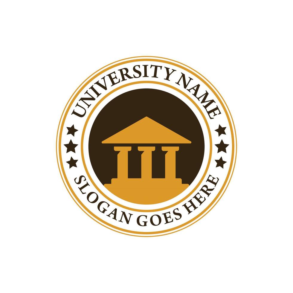 logo de l'insigne de l'école universitaire vecteur