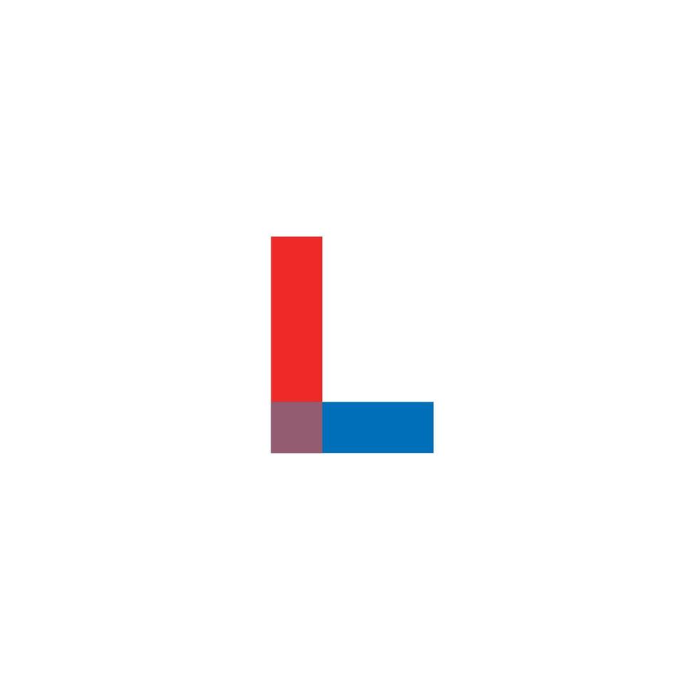 un logo coloré de lettre l ou une conception d'icône vecteur