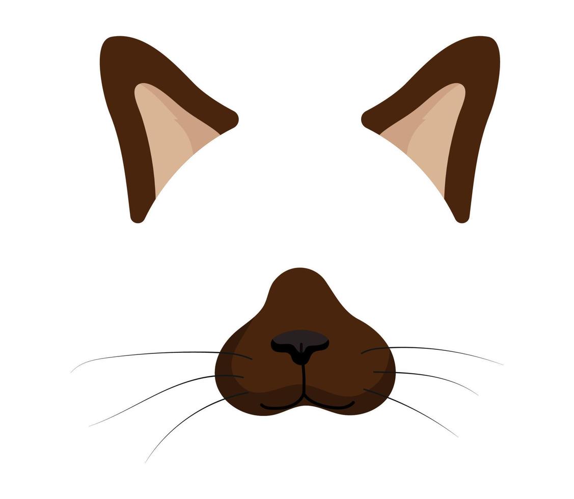 illustration vectorielle de masque de chat vecteur