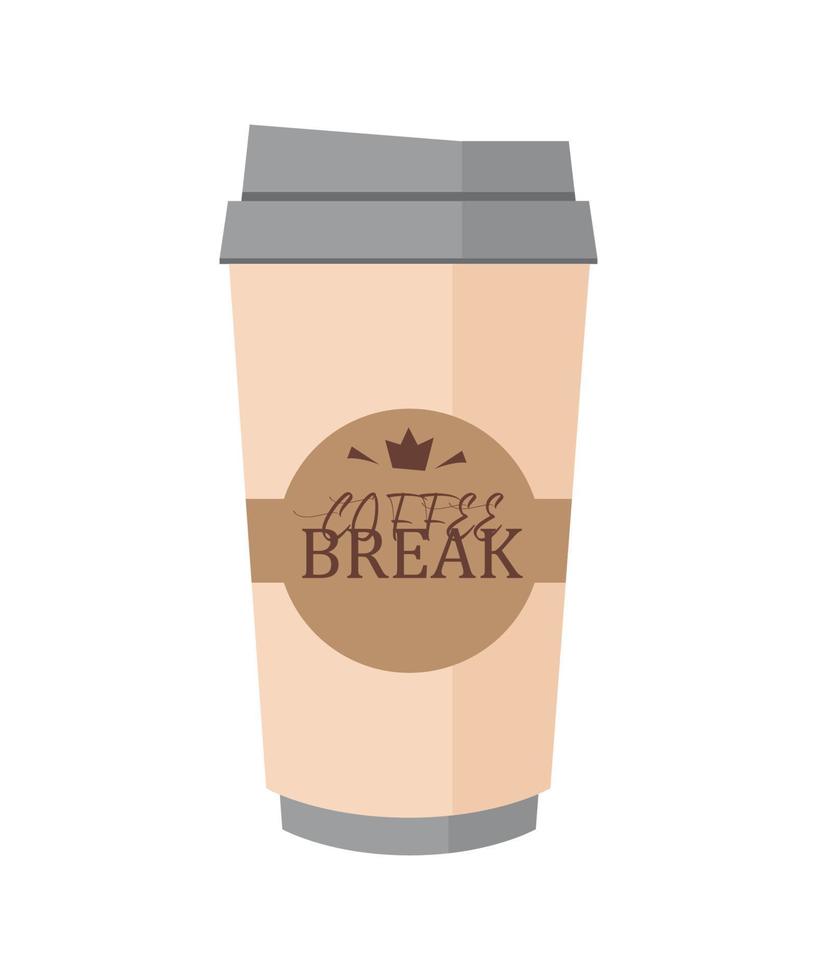 illustration vectorielle de tasse à café jetable vecteur
