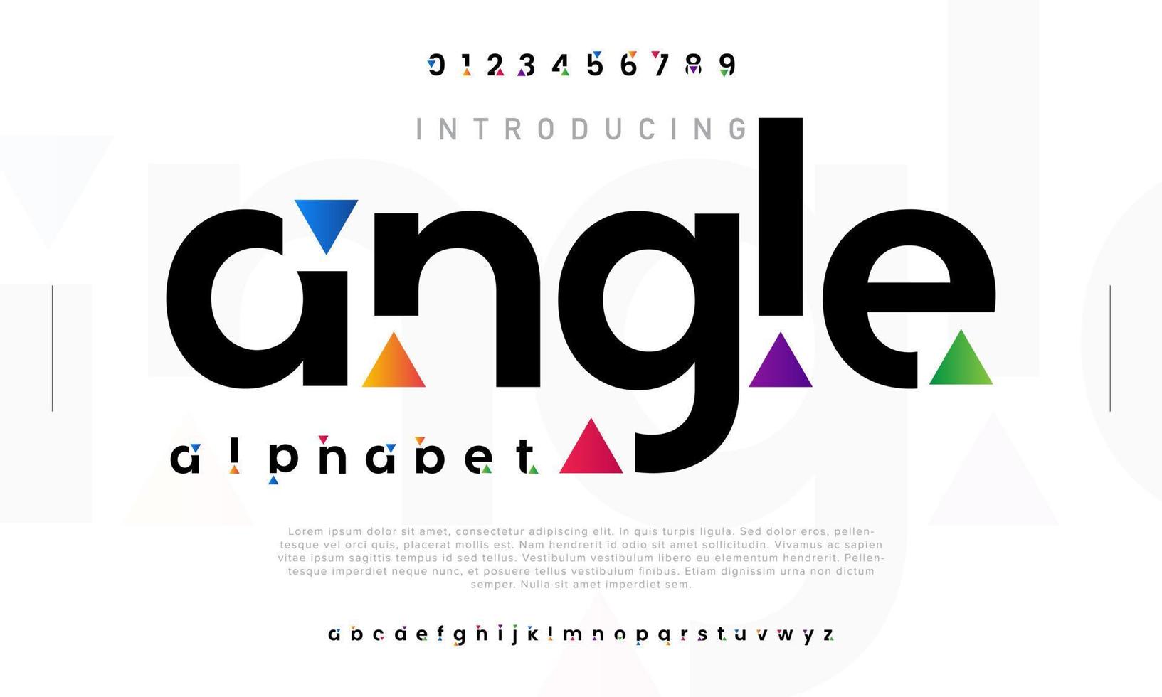 angle simple logo police de caractères typographie urbain abstrait police vecteur
