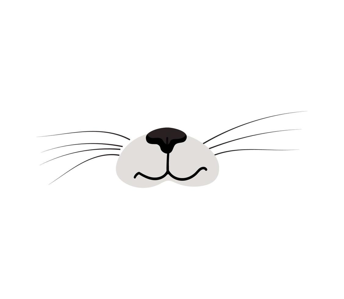illustration vectorielle de nez de chat vecteur