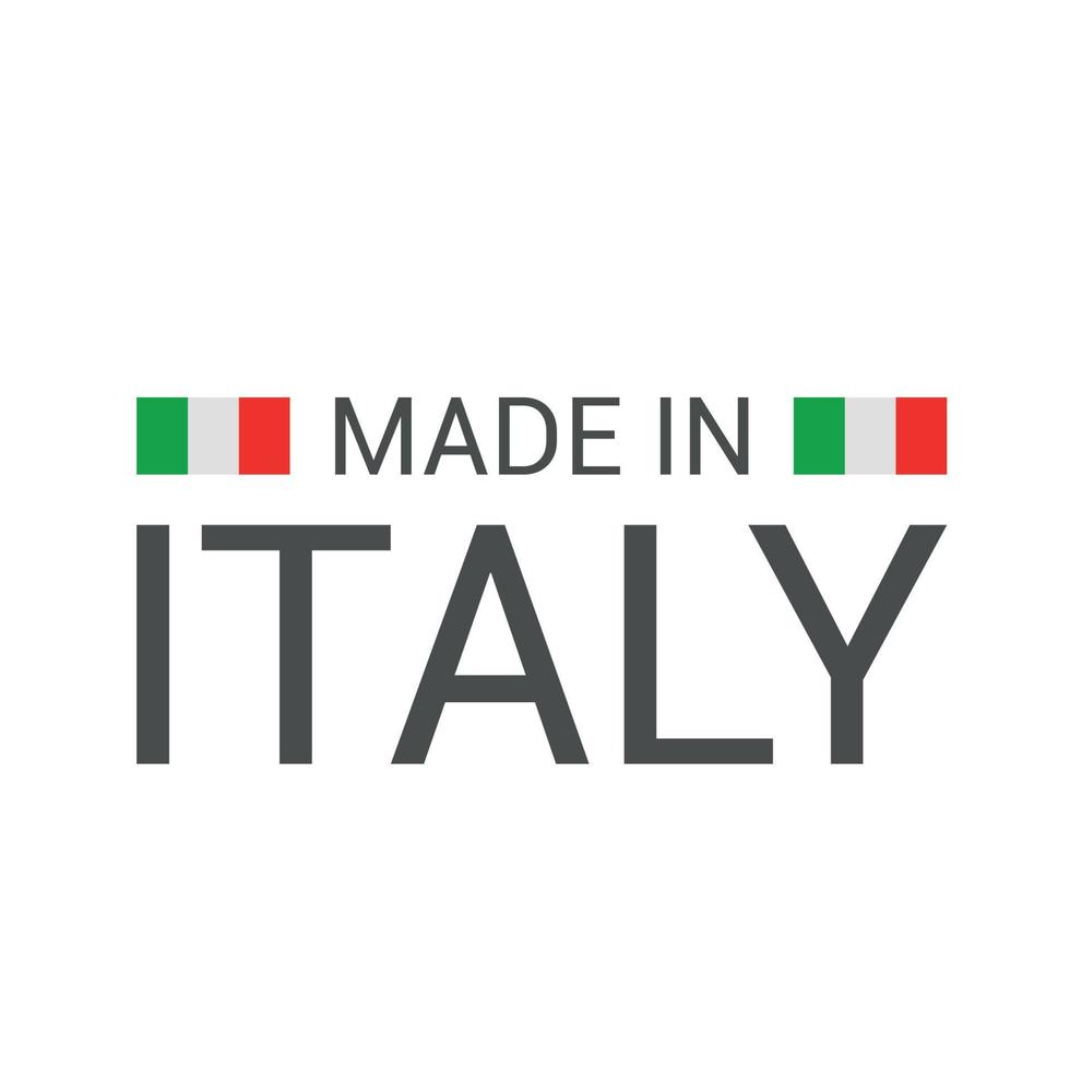 étiquette de fabrication italienne vecteur