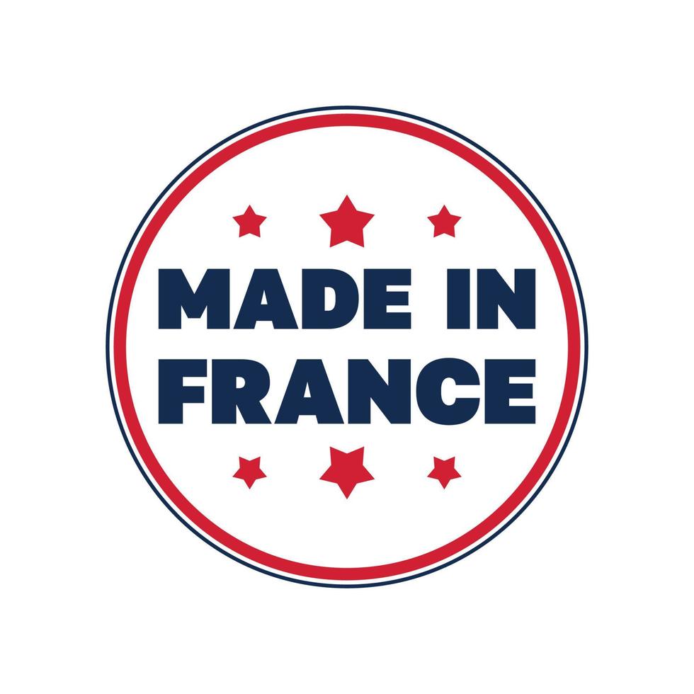 label made in france vecteur