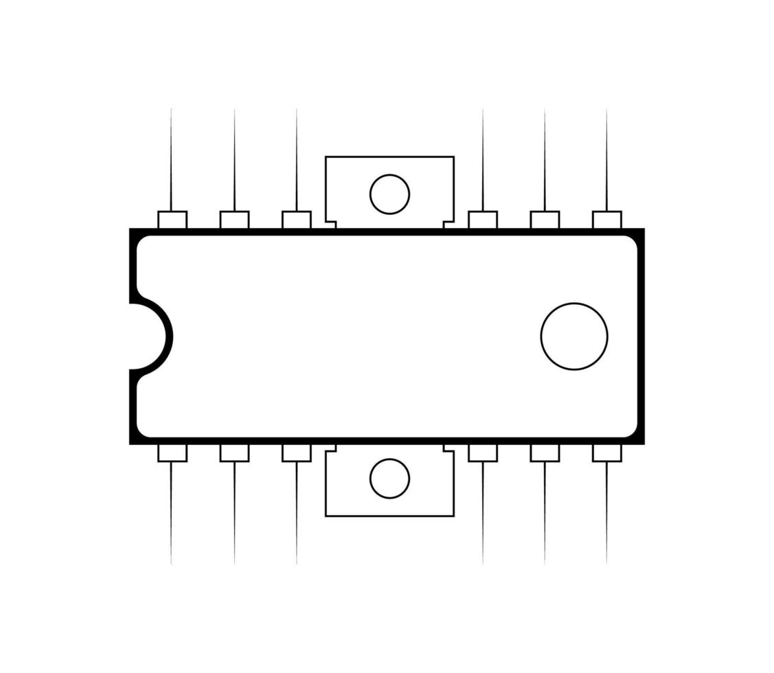 illustration vectorielle de microcircuit linéaire vecteur