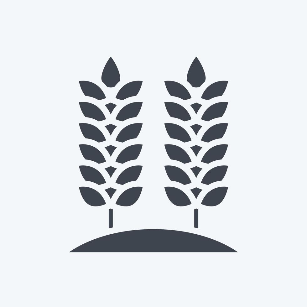 icône agricole. lié au symbole de l'environnement. style de glyphe. simple illustration. conservation. Terre. faire le ménage vecteur