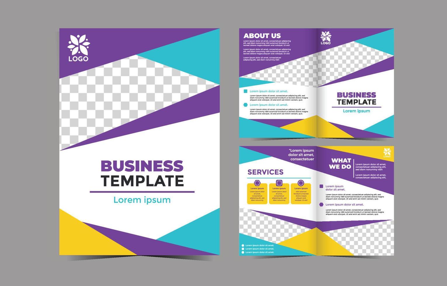 ensemble de brochure générale d'entreprise vecteur