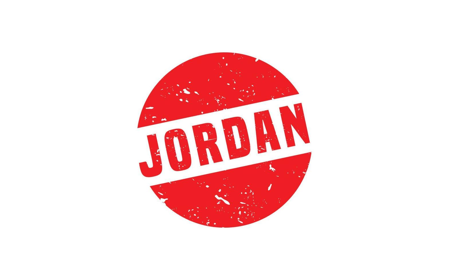 Timbre de Jordanie en caoutchouc avec style grunge sur fond blanc vecteur