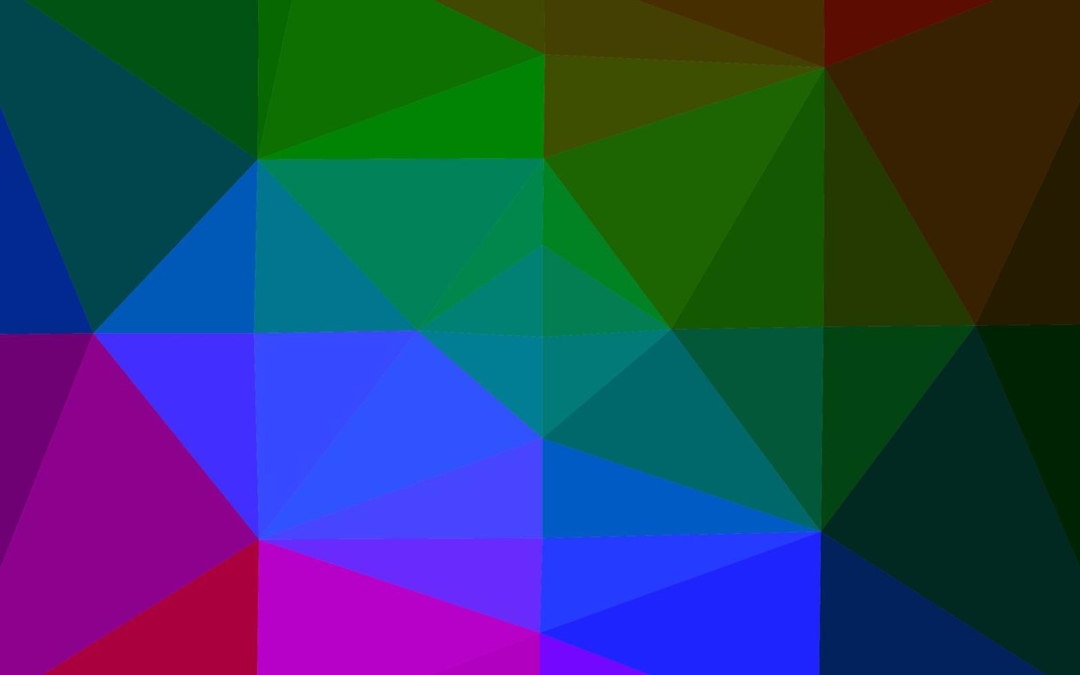 modèle triangulaire brillant multicolore foncé, vecteur arc-en-ciel.
