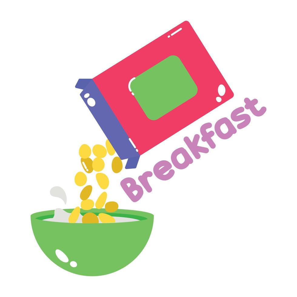 concepts de petit-déjeuner à la mode vecteur
