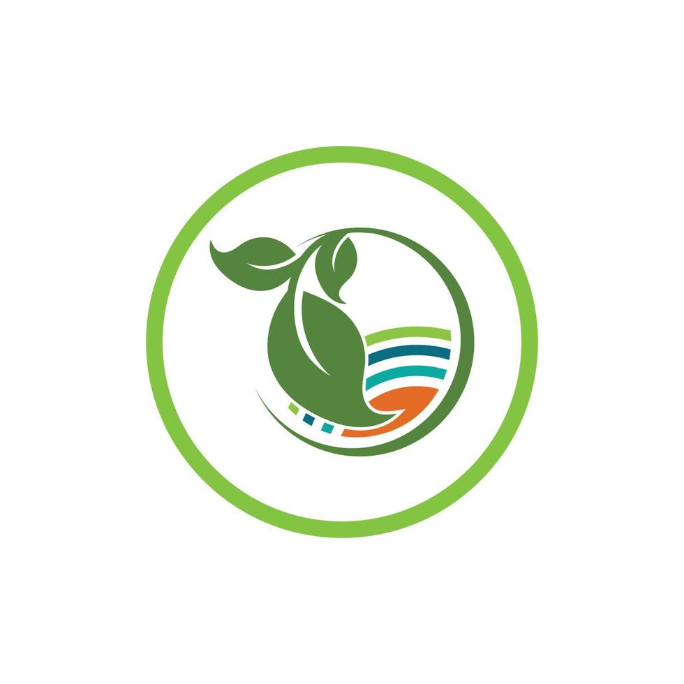 logo et symbole de la plante de la nature vecteur