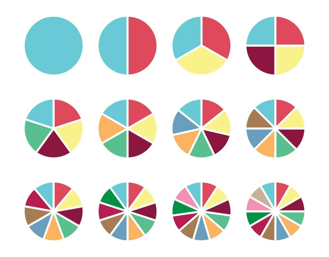 cercle camembert infographie vector set illustration