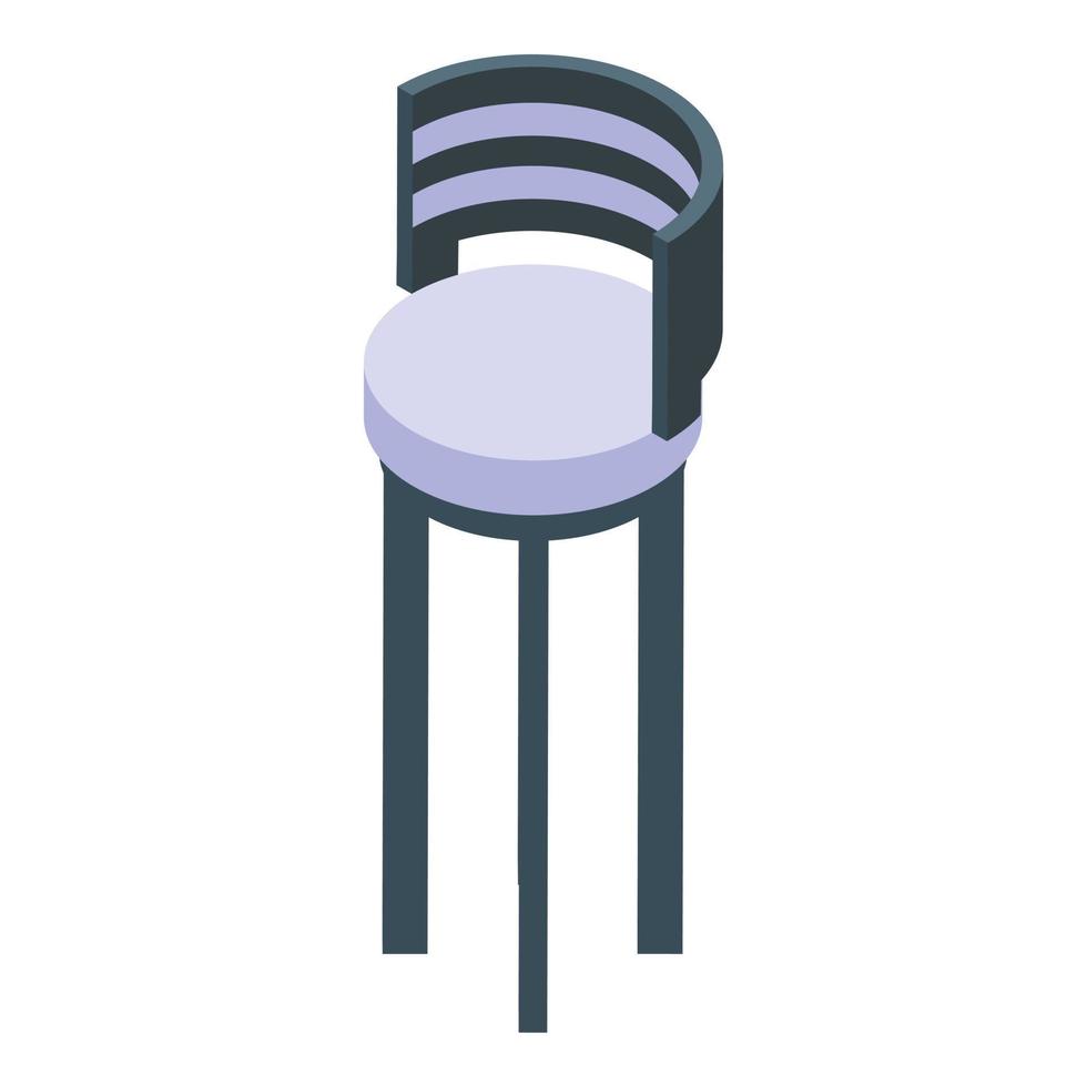 vecteur isométrique d'icône de chaise de bar. tabouret moderne