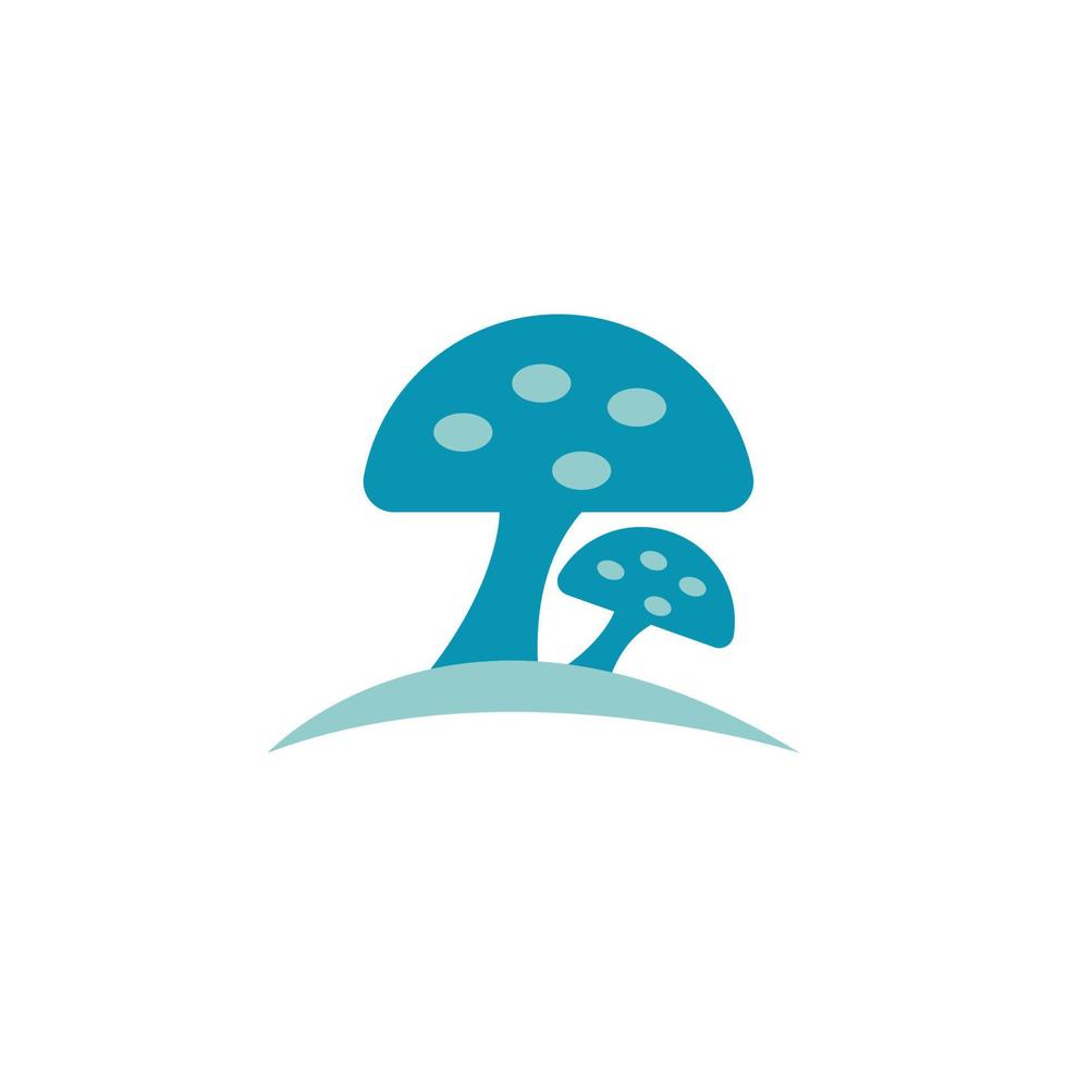 logo de champignon sain vecteur