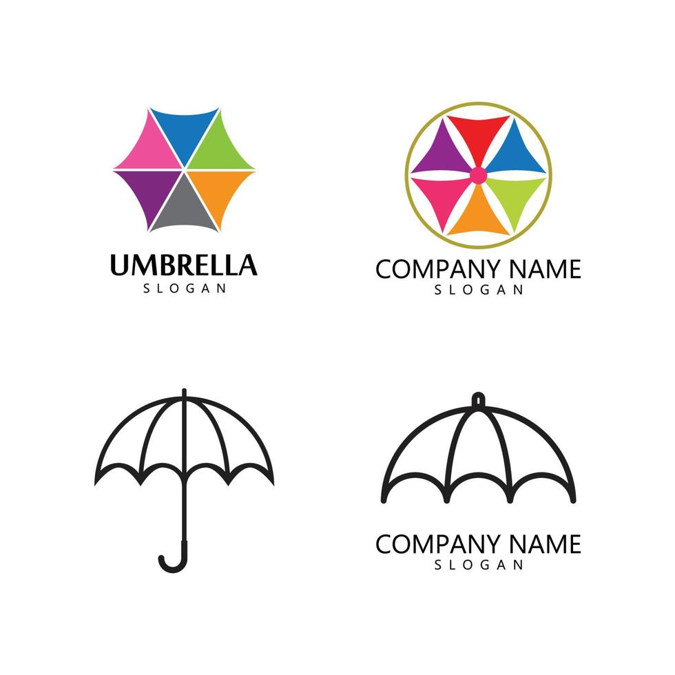 vecteur de logo parapluie