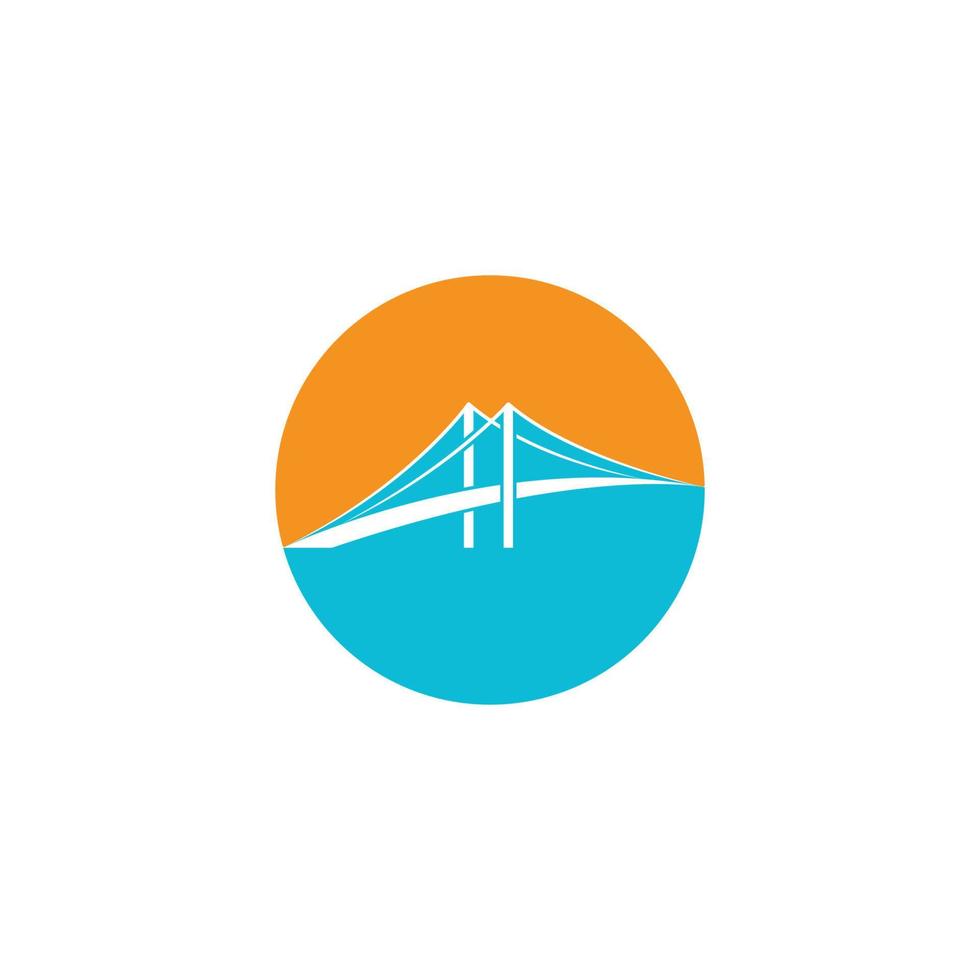 modèle de logo de pont vecteur