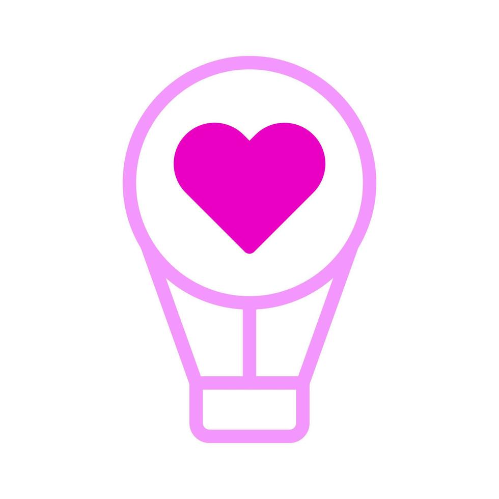 icône de ballon à air duotone rose style valentine illustration élément vectoriel et symbole parfait.