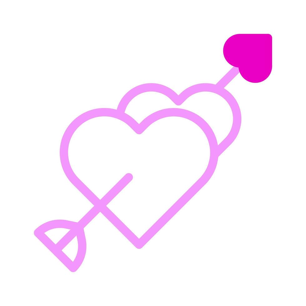 flèche icône duotone rose style valentine illustration vecteur élément et symbole parfait.