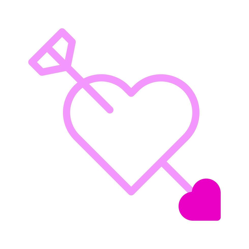 flèche icône duotone rose style valentine illustration vecteur élément et symbole parfait.