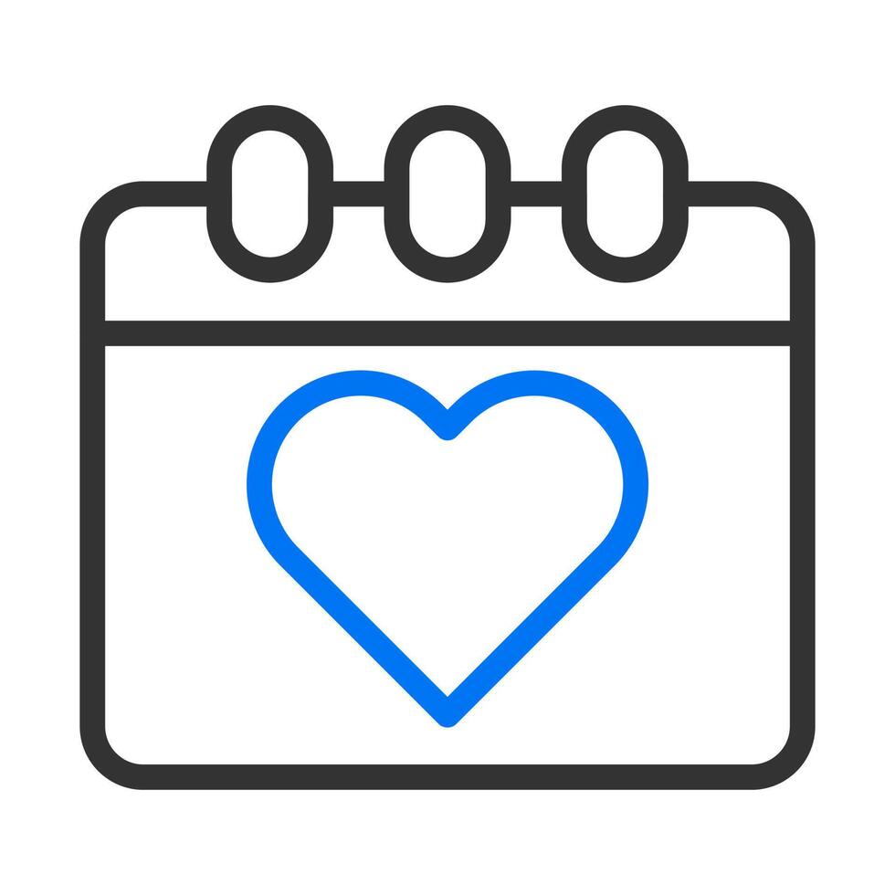 icône bleu gris style saint valentin illustration vecteur élément et symbole parfait.