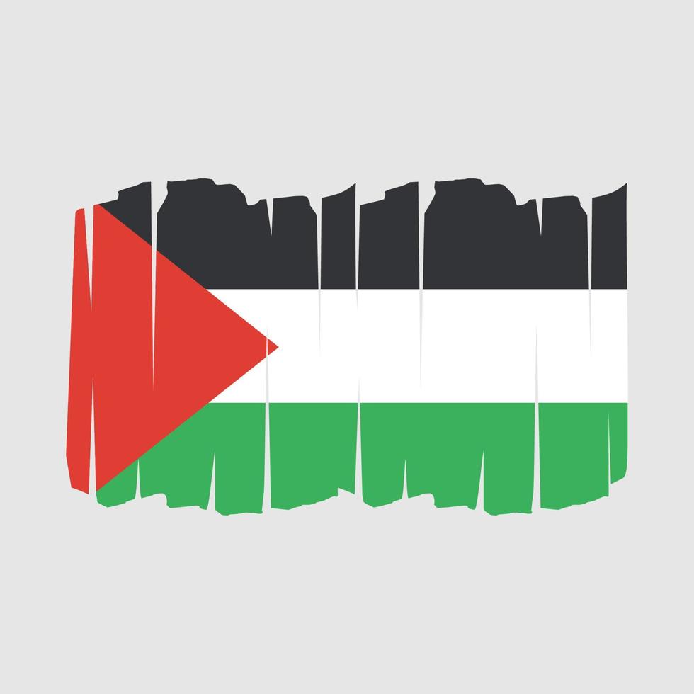 pinceau drapeau palestine vecteur