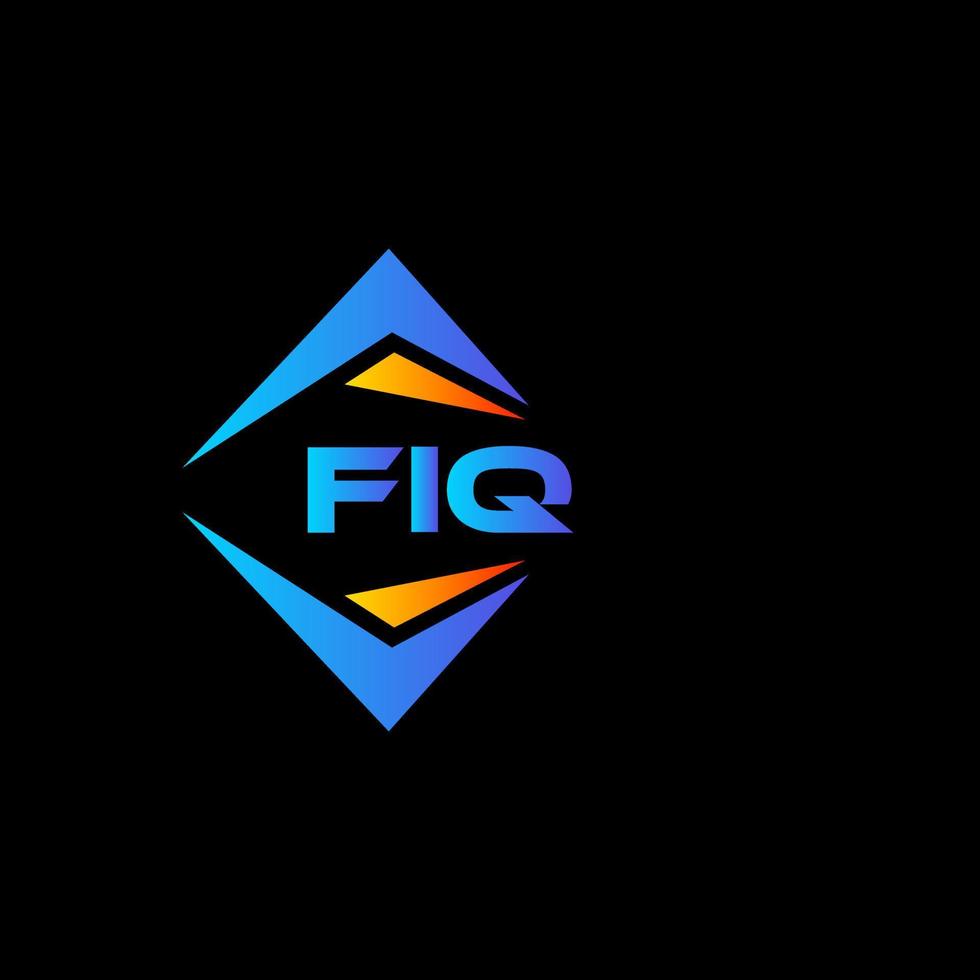 création de logo de technologie abstraite fiq sur fond blanc. concept de logo de lettre initiales créatives fiq. vecteur
