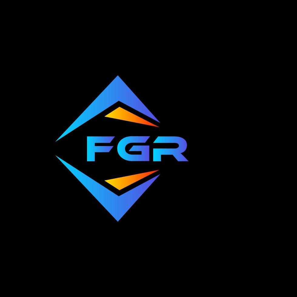 création de logo de technologie abstraite fgr sur fond blanc. concept de logo de lettre initiales créatives fgr. vecteur