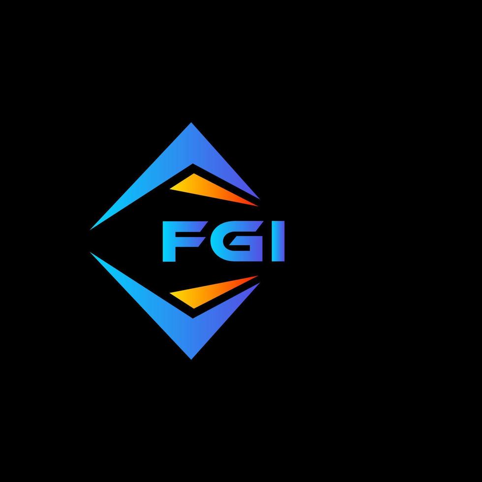 création de logo de technologie abstraite fgi sur fond blanc. concept de logo de lettre initiales créatives fgi. vecteur