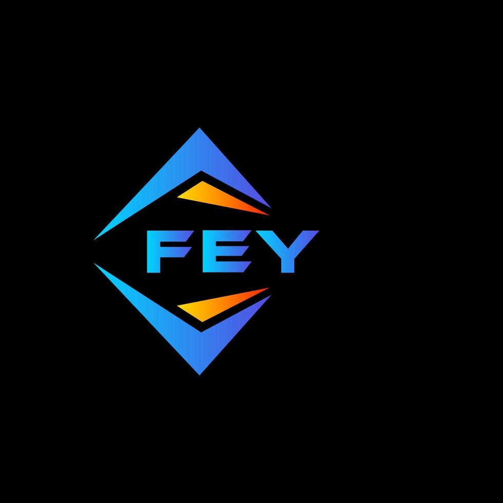 conception de logo de technologie abstraite fey sur fond blanc. concept de logo de lettre initiales créatives fey. vecteur