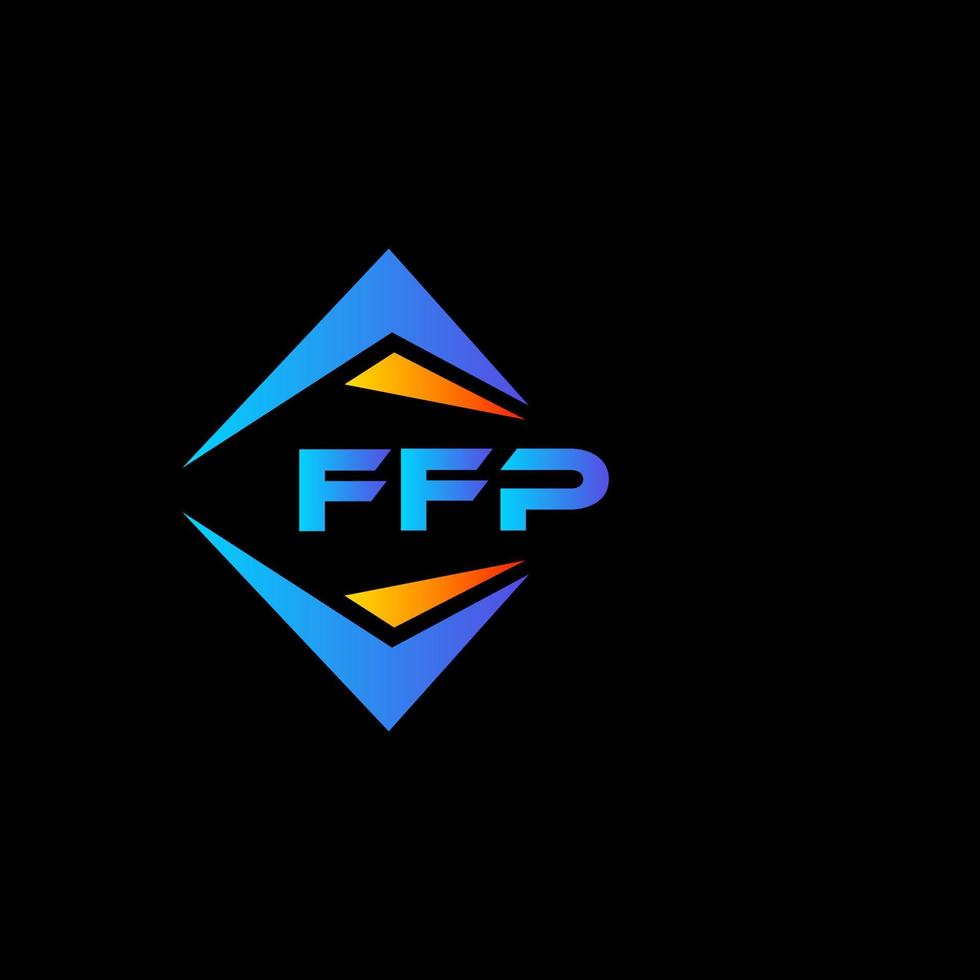 création de logo de technologie abstraite ffp sur fond blanc. concept de logo de lettre initiales créatives ffp. vecteur