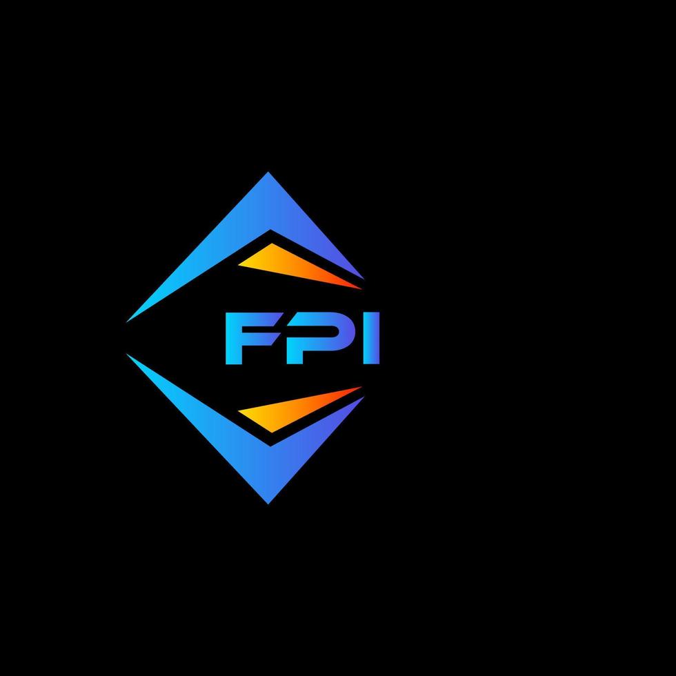 création de logo de technologie abstraite fpi sur fond noir. concept de logo de lettre initiales créatives fpi. vecteur