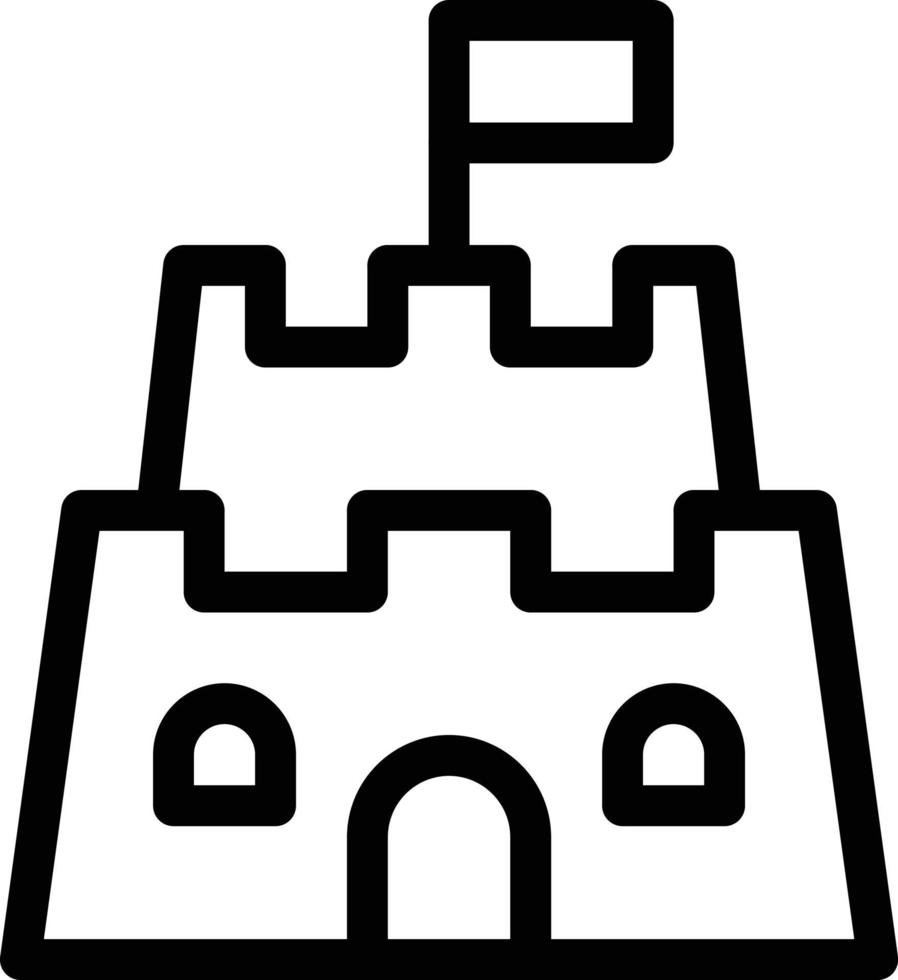 illustration vectorielle de château de sable sur fond.symboles de qualité premium.icônes vectorielles pour le concept et la conception graphique. vecteur