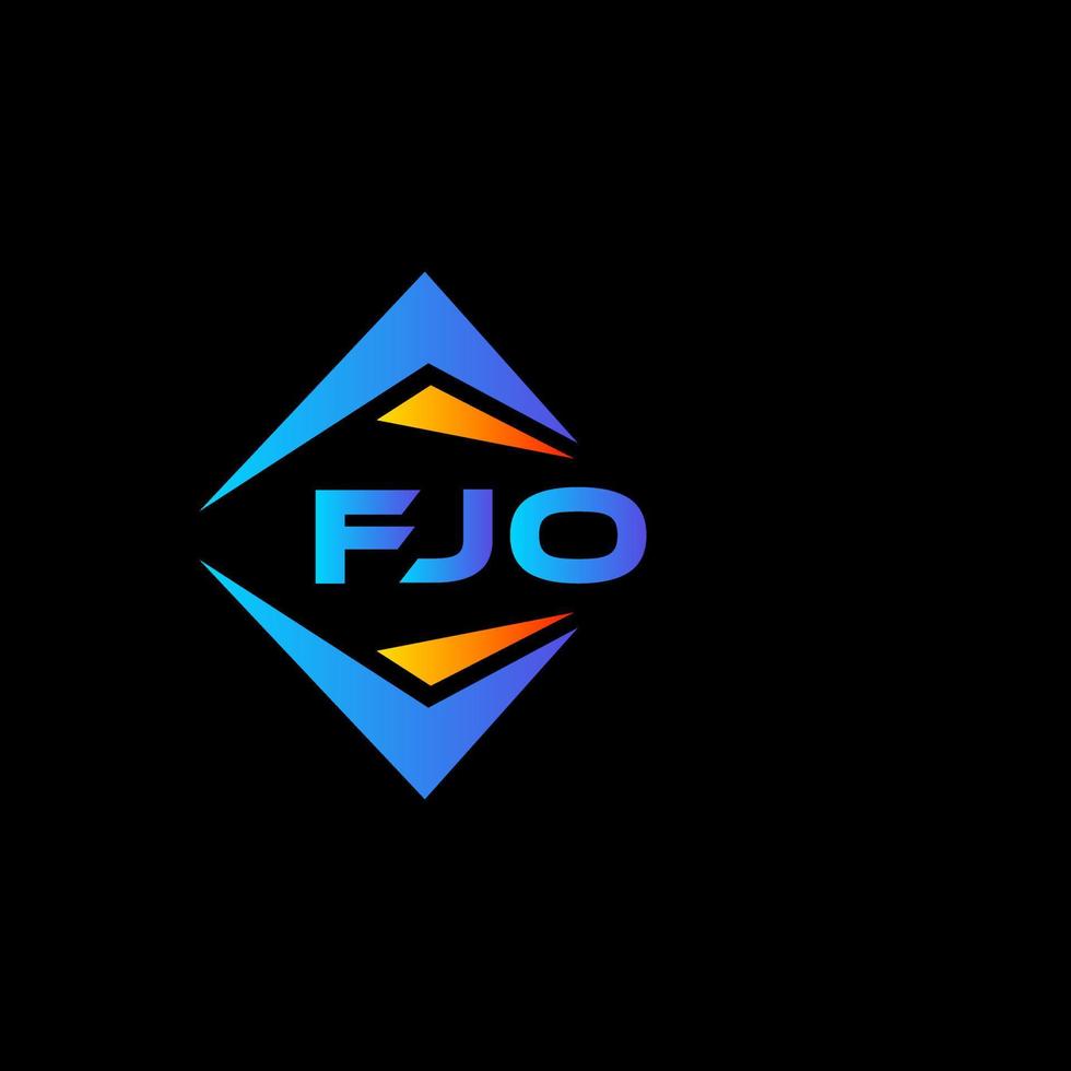 création de logo de technologie abstraite fjo sur fond blanc. concept de logo de lettre initiales créatives fjo. vecteur