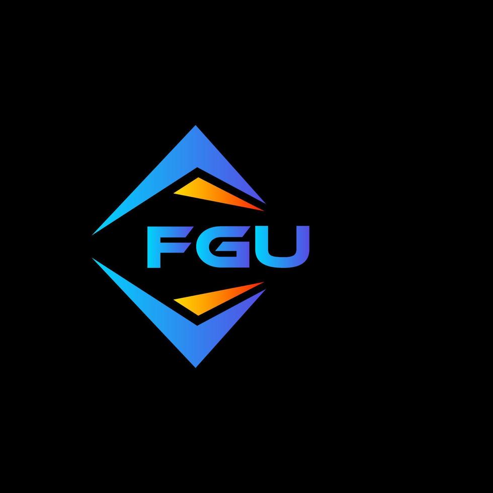 création de logo de technologie abstraite fgu sur fond blanc. concept de logo de lettre initiales créatives fgu. vecteur