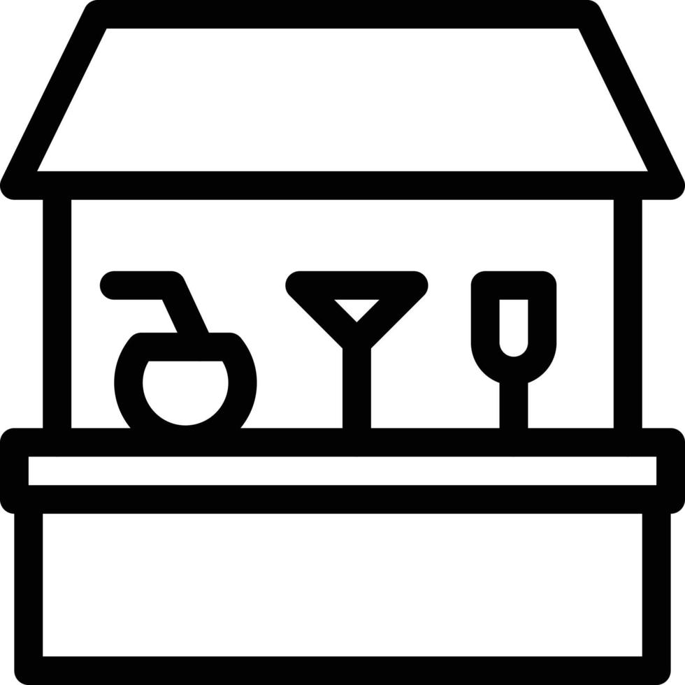 illustration vectorielle de stand de boissons sur fond.symboles de qualité premium.icônes vectorielles pour le concept et la conception graphique. vecteur
