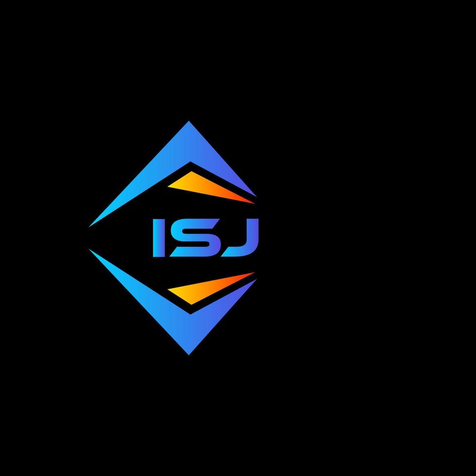 création de logo de technologie abstraite isj sur fond blanc. concept de logo de lettre initiales créatives isj. vecteur