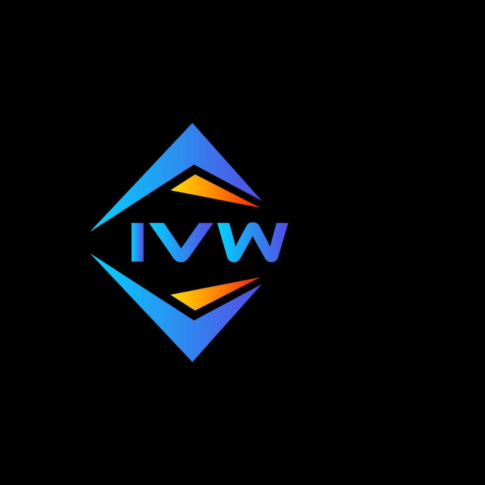 création de logo de technologie abstraite ivw sur fond blanc. concept de logo de lettre initiales créatives ivw. vecteur