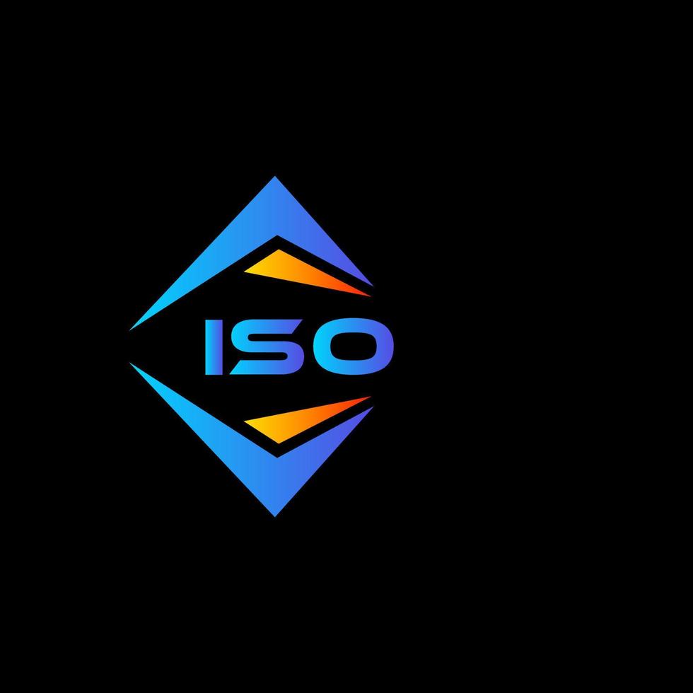 création de logo de technologie abstraite iso sur fond blanc. concept de logo de lettre initiales créatives iso. vecteur