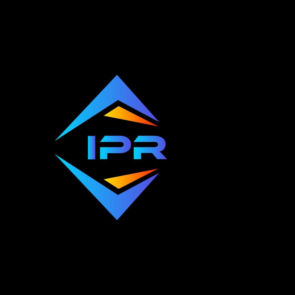 création de logo de technologie abstraite ipr sur fond blanc. concept de logo de lettre initiales créatives ipr. vecteur