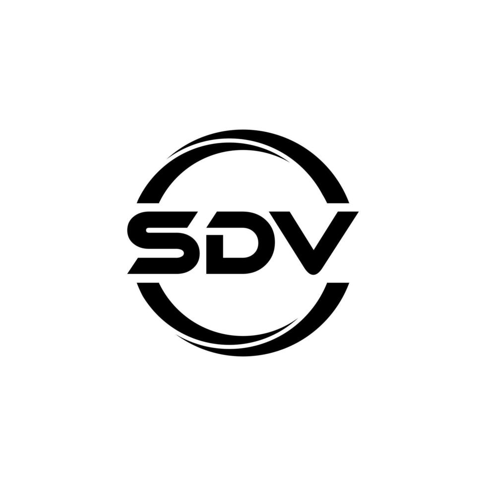 création de logo de lettre sdv en illustration. logo vectoriel, dessins de calligraphie pour logo, affiche, invitation, etc. vecteur