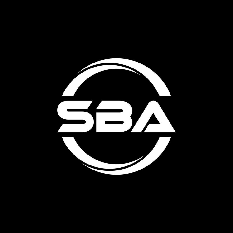création de logo de lettre sba en illustration. logo vectoriel, dessins de calligraphie pour logo, affiche, invitation, etc. vecteur