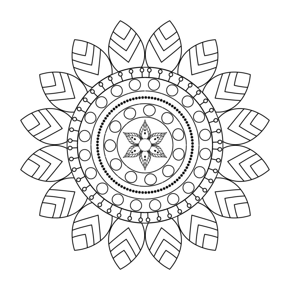 conception de vecteur icône fleur mandala