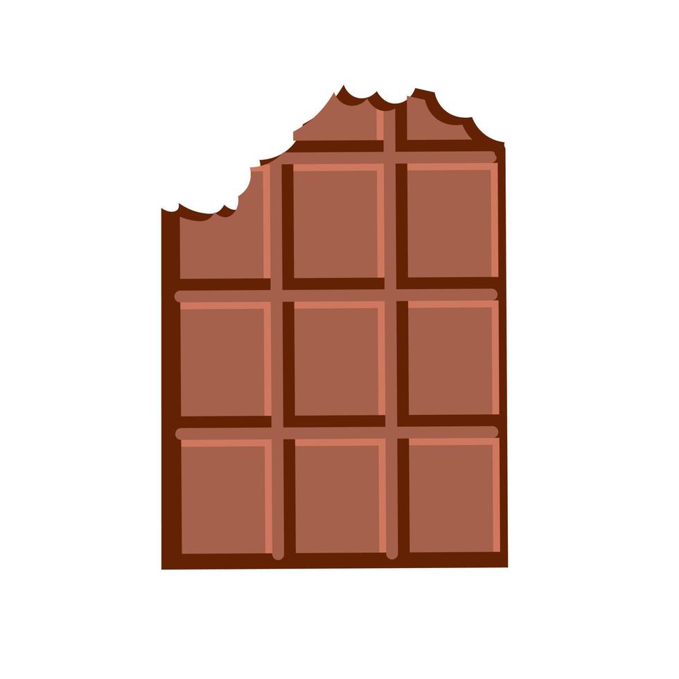 barre de chocolat au lait simple grande taille de nourriture emoji vecteur